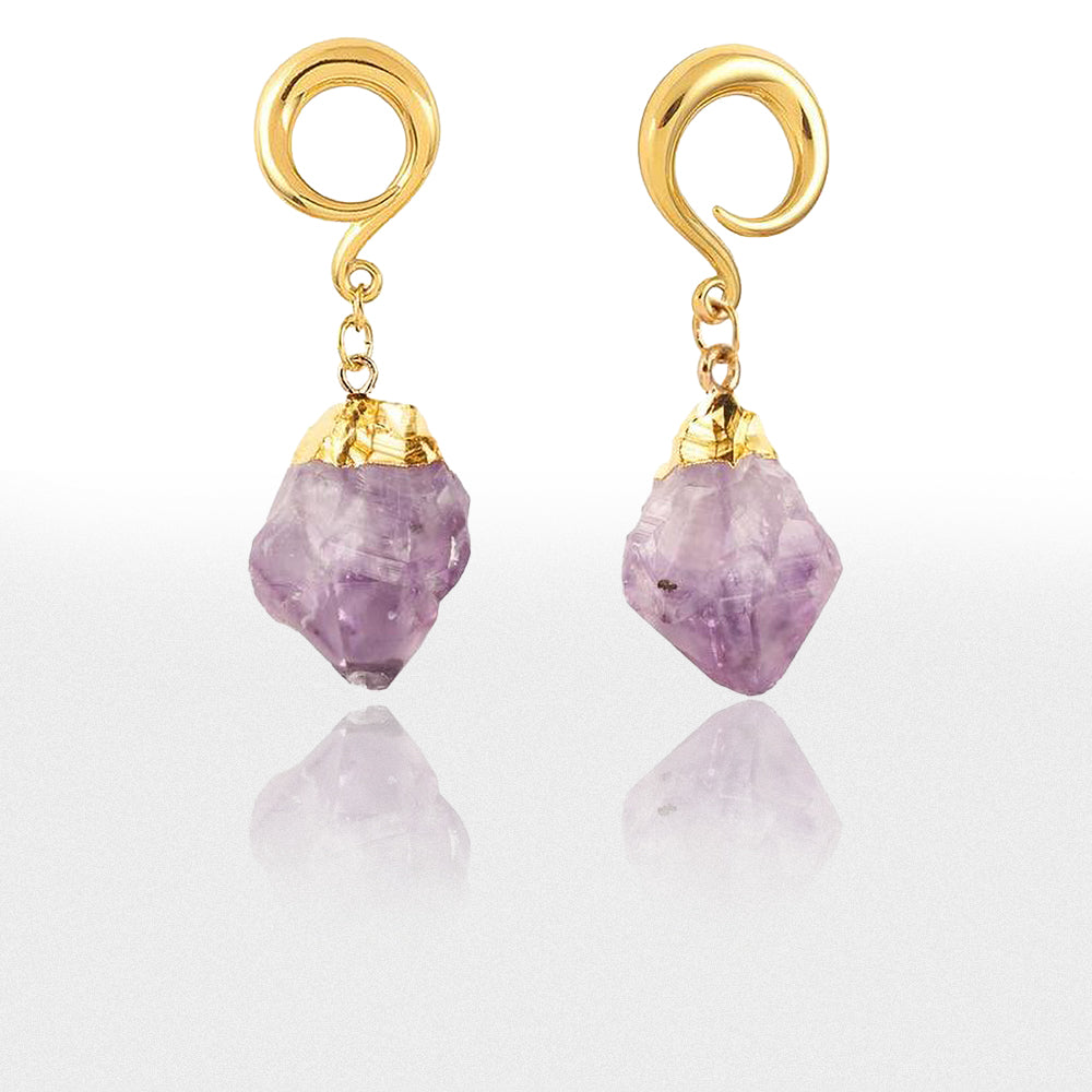 Piercing Nez Dolly-Bijoux – Or Massif 18K, Pierre Améthyste CZ 2mm, Fermé